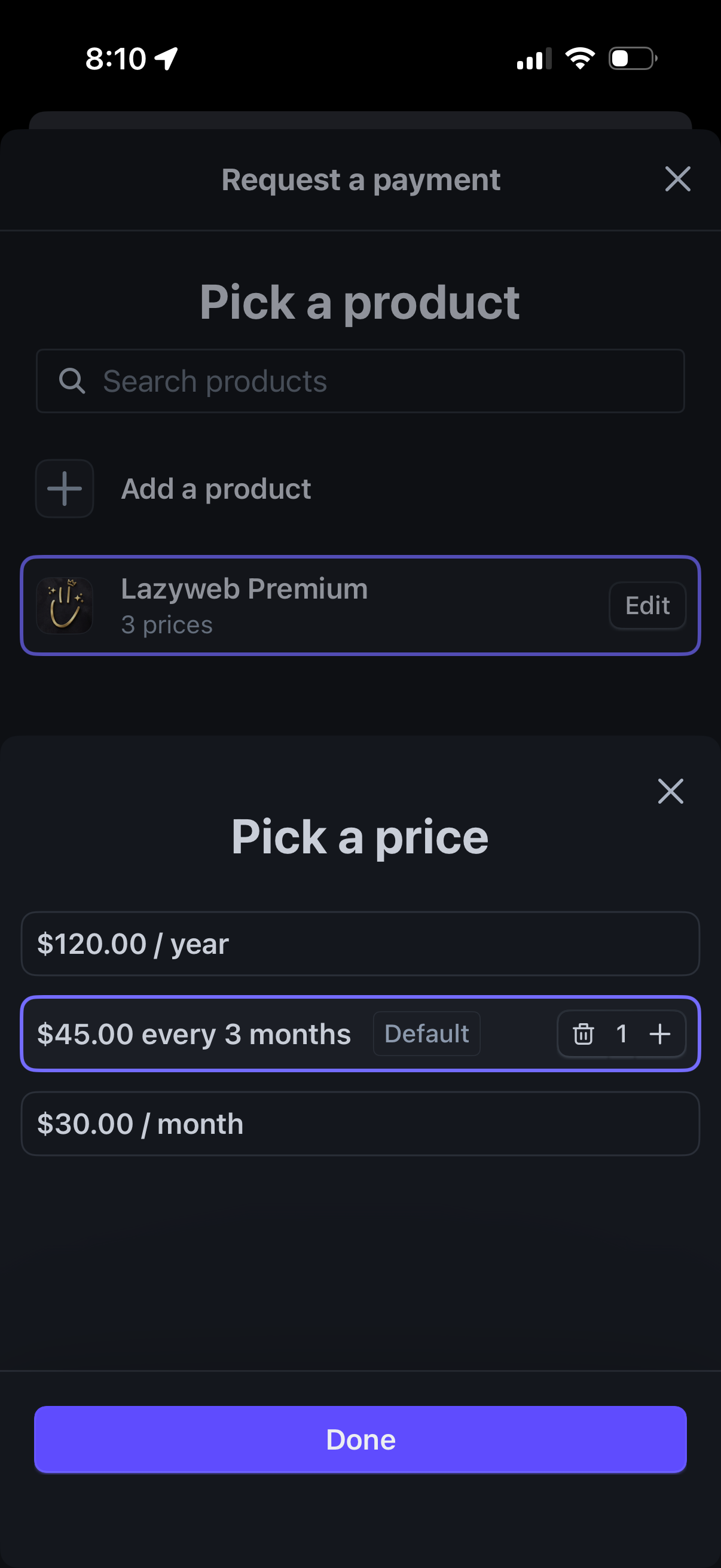 stripe-dashboard checkout screenshot